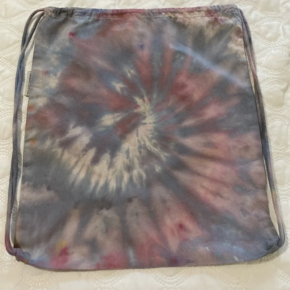 Hand crafted tie dye backpack bag. NWOT rages removed to dye